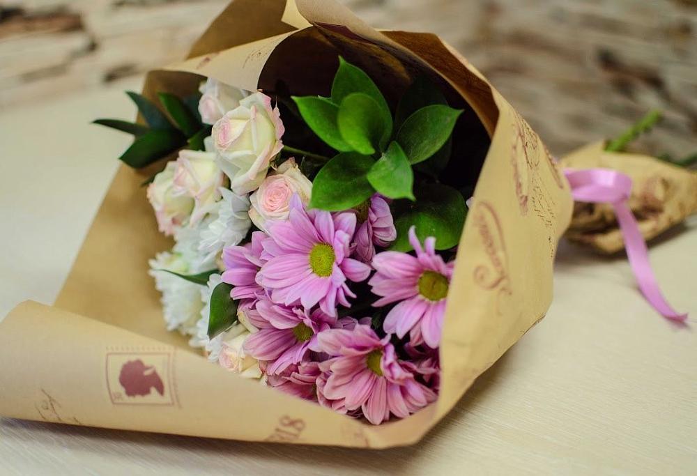 Букет цветов из: Розы и Хризантемы в Киржаче