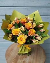 Букет цветов из:  Альстромерии и Розы #REPLACE_PRED# Киржаче