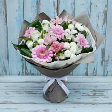 Букет цветов из:  Герберы, Альстромерии и Хризантемы #REPLACE_PRED# Киржаче