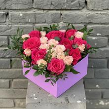 Цветочная композиция из Розы в коробке в Киржаче