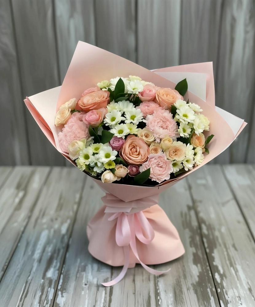 Букет цветов из: Гвоздики, Розы и Хризантемы в Киржаче