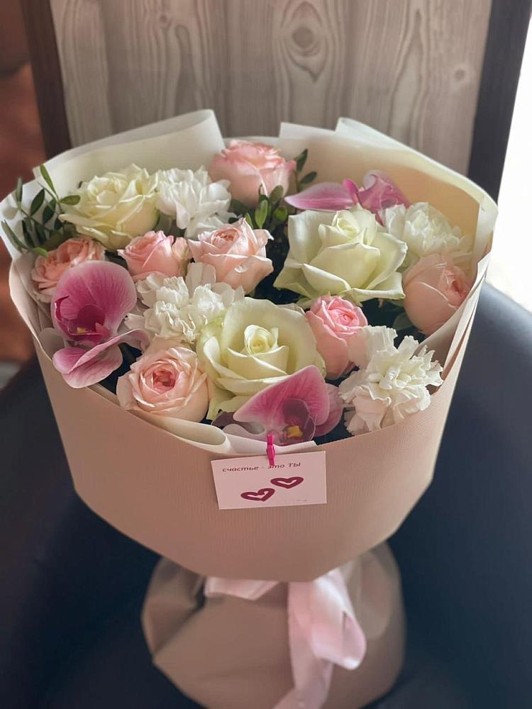 Букет цветов из: Орхидеи, Розы и Гвоздики в Киржаче