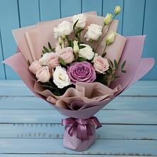 Букет цветов из:  Розы и Лизиантусы в Киржаче
