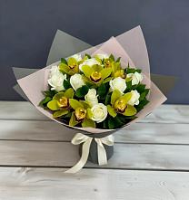 Букет цветов из:  Орхидеи и Розы в Киржаче