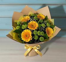 Букет цветов из:  Герберы и Хризантемы в Киржаче
