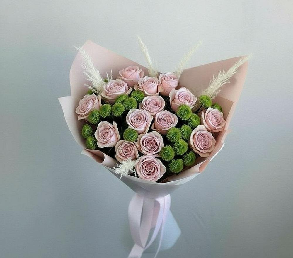 Букет цветов из: Розы и Хризантемы в Киржаче