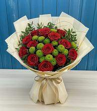 Букет цветов из:  Розы и Хризантемы в Киржаче