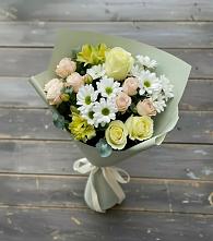 Букет цветов из:  Альстромерии, Розы и Хризантемы в Киржаче