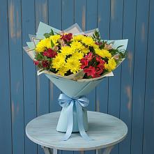 Букет цветов из:  Альстромерии и Хризантемы #REPLACE_PRED# Киржаче
