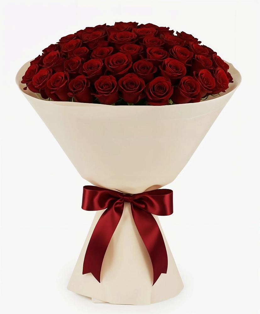 Букет 101 Бордовая роза Блэк Бакарра в Киржаче