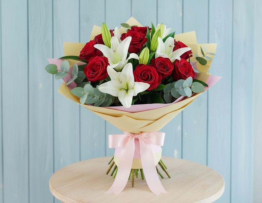 Букет цветов из: Лилии и Розы в Киржаче